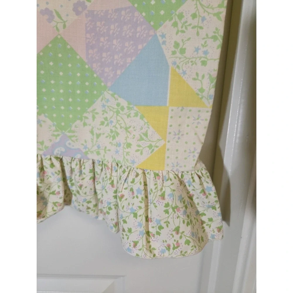 Vtg 80s Atelier Martex Gloria Vanderbilt Patchwork Floral Pillowcase Ruffled STD